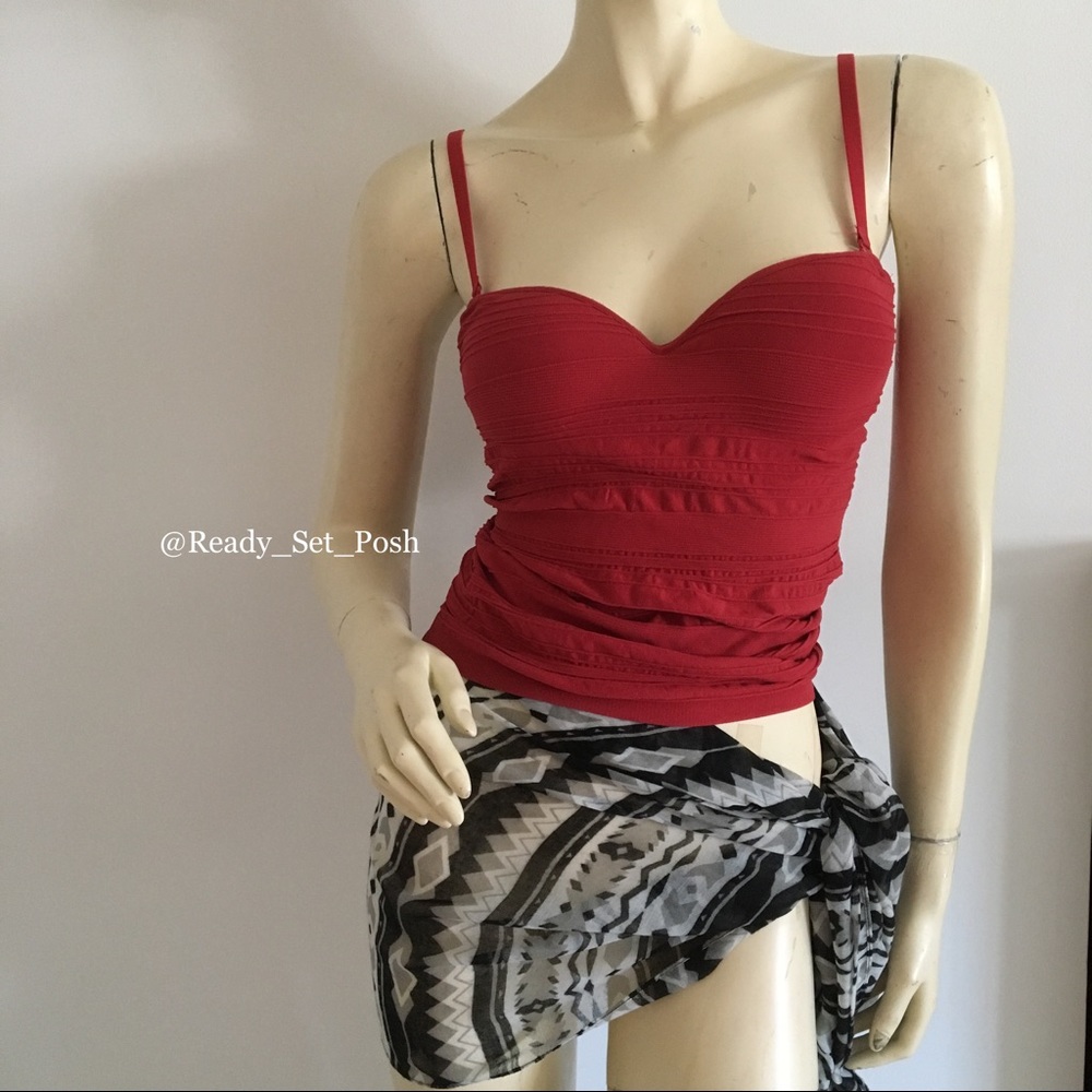 {new} Scala Sem Costura tankini Swim top